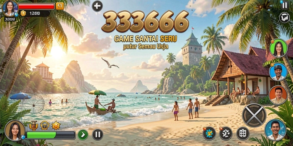 Tampilan gameplay menarik dan ceria dari 333666.