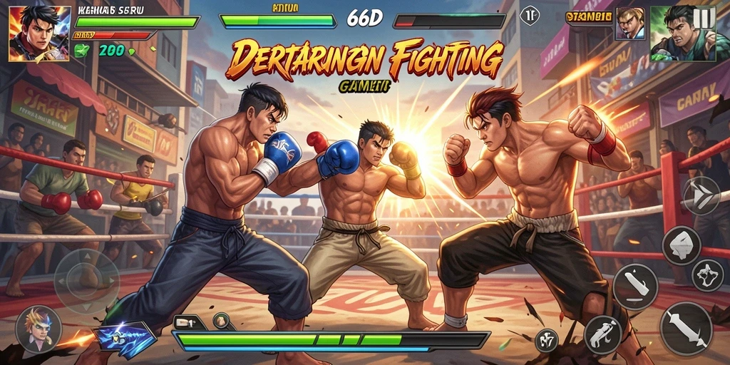 Gameplay seru dan intens di 66D dengan karakter unik.