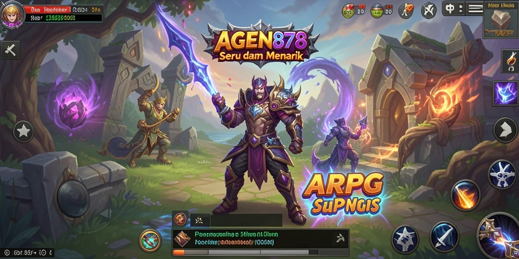 Tampilan gameplay AGEN878 yang epik dalam petualangan ARPG.
