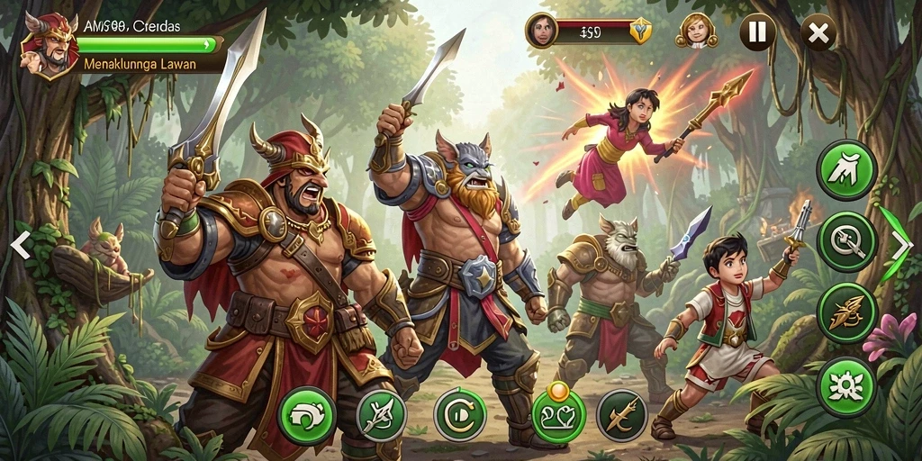Tampilan gameplay yang mendebarkan dalam AMS789 dengan taktik yang menawan.