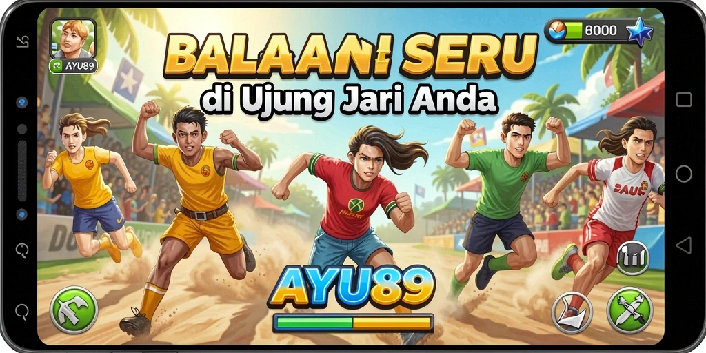 Tangkapan layar AYU89 menampilkan mobil balap di lintasan yang menegangkan.