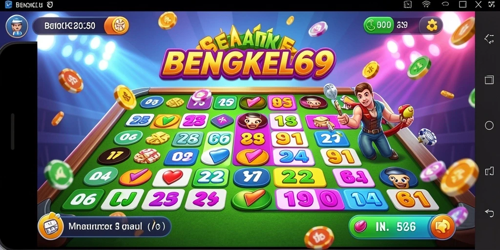 Screenshot BENGKEL69 menampilkan gameplay Bingo yang seru dan interaktif.