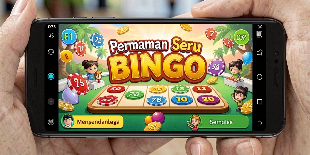 Tampilan gameplay menarik di D73 dengan Bingo yang seru.