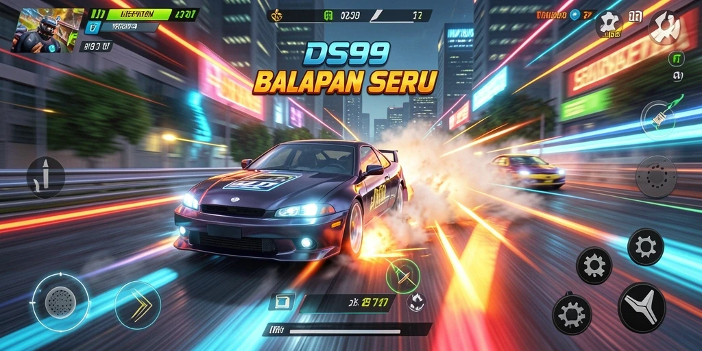 Gameplay Racing DS99 yang mendebarkan dan penuh aksi.
