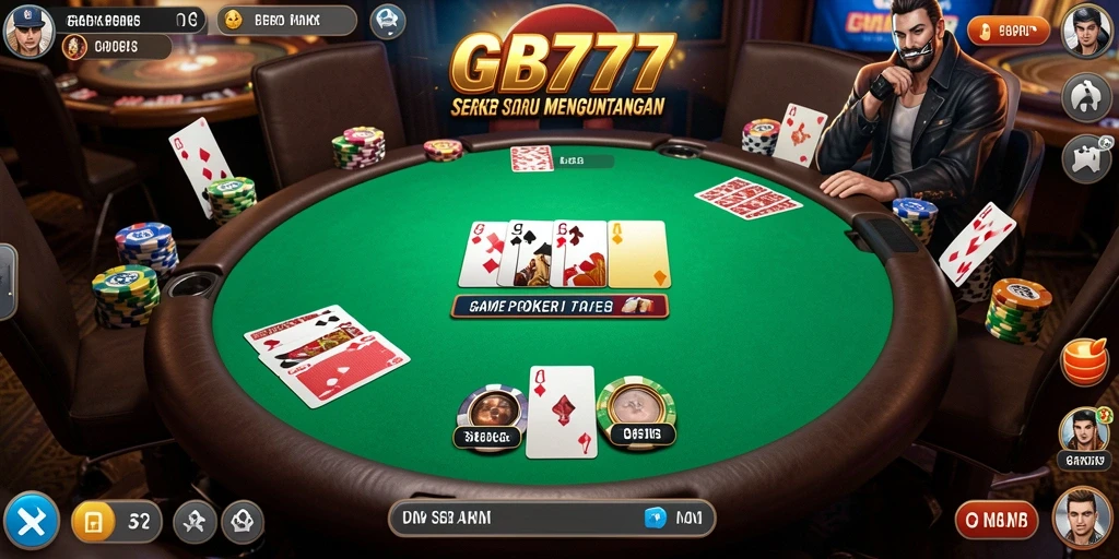 Tampilan gameplay Poker yang menarik di GB777.