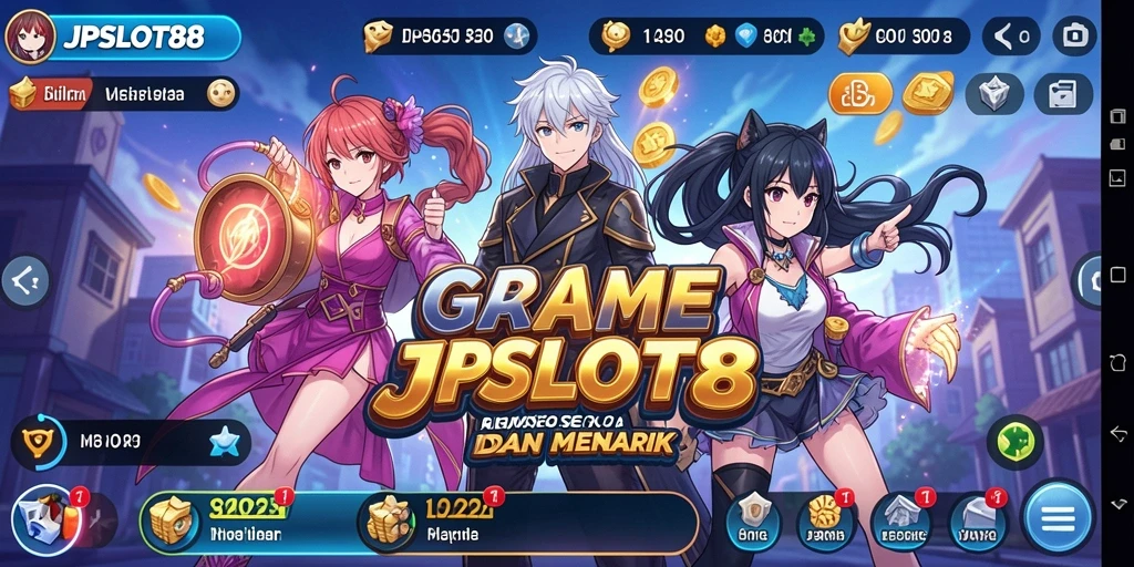Gameplay JPSLOT88 dengan karakter Anime yang menarik dan fitur slot seru.