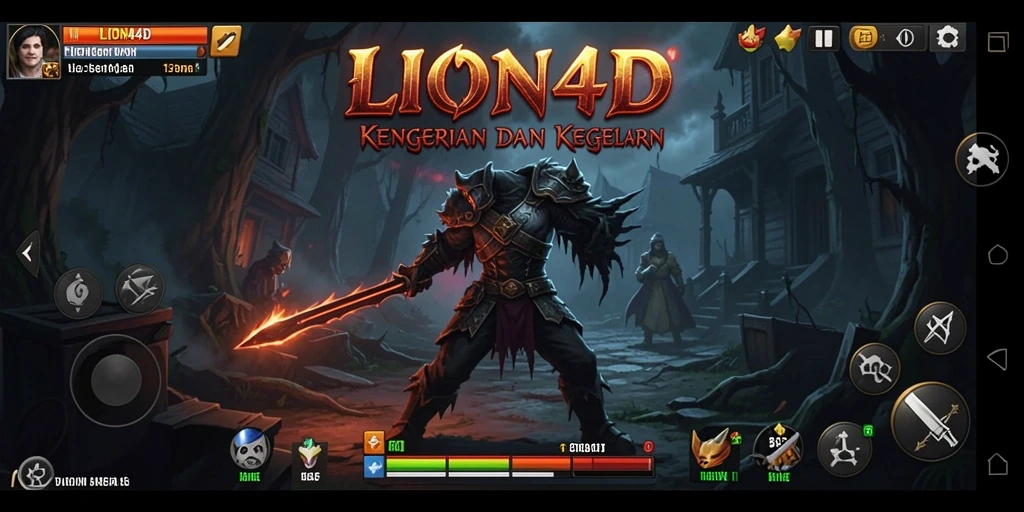 Tampilan gameplay LION4D yang menegangkan dan menakutkan.