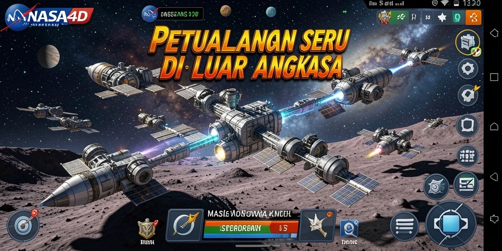 Tampilan gameplay seru NASA4D dengan grafik luar angkasa yang menakjubkan.