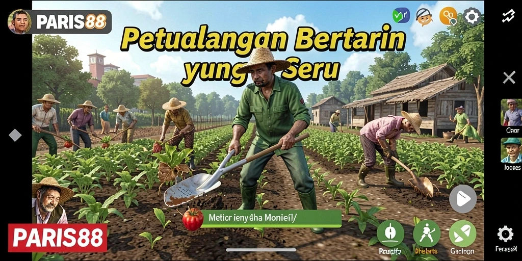Gameplay menarik di dunia pertanian yang hijau.