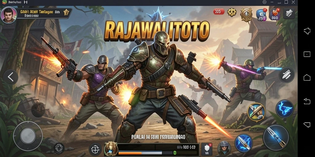 Tampilan gameplay RAJAWALITOTO yang penuh aksi dan seru.