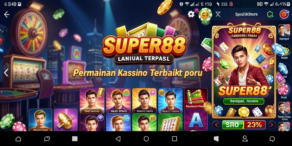 Tampilan gameplay SUPER88 yang menarik dan penuh warna.
