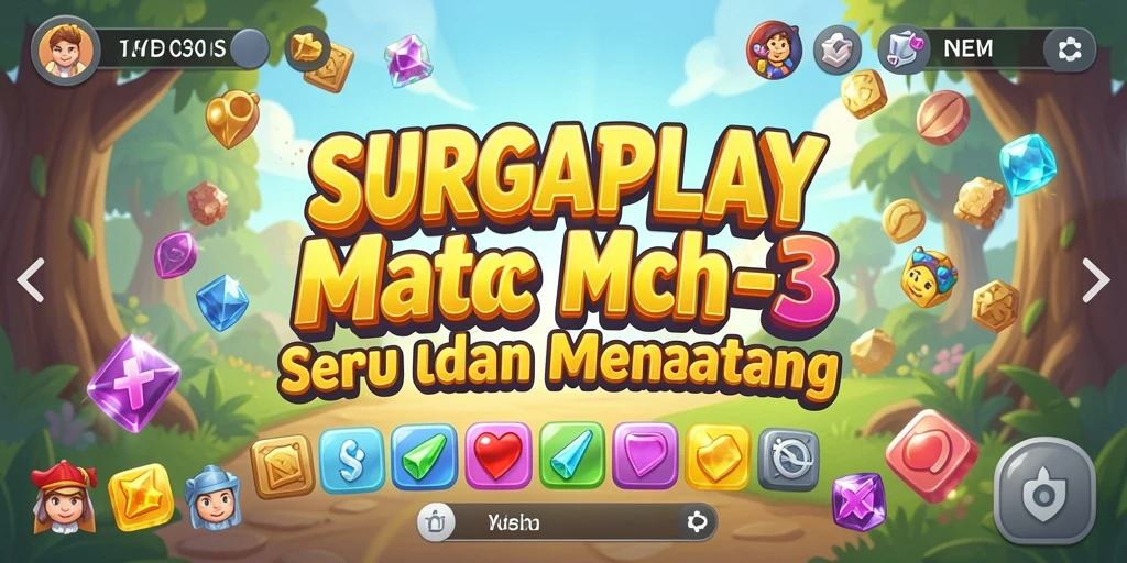 Screenshot gameplay <strong>SURGAPLAY</strong> menunjukkan aksi seru dari puzzle Match-3.