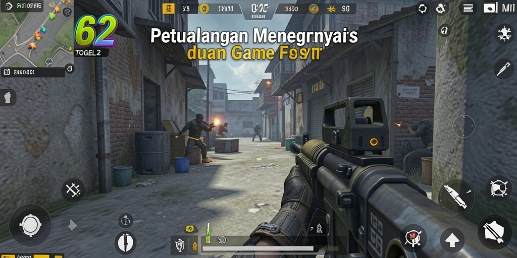 Screenshot gameplay TOGEL62 menampilkan aksi menegangkan di medan perang.