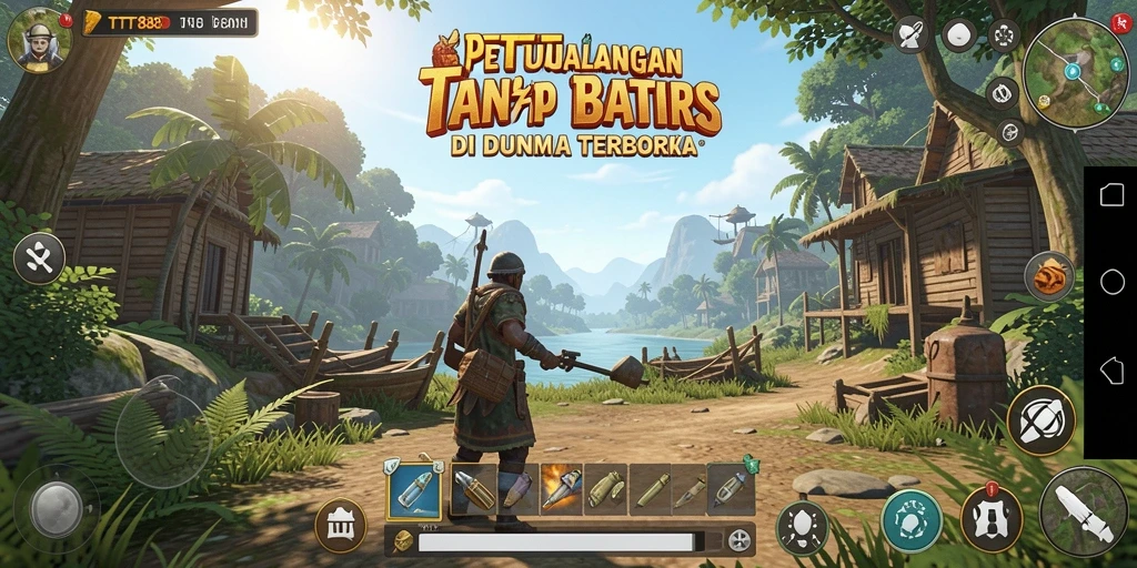 Tampilan gameplay TTT888 saat menjelajahi dunia terbuka yang indah.