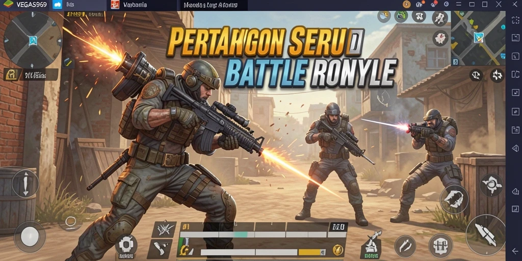 Tampilan gameplay memukau dari VEGAS969 dalam pertarungan Battle Royale.