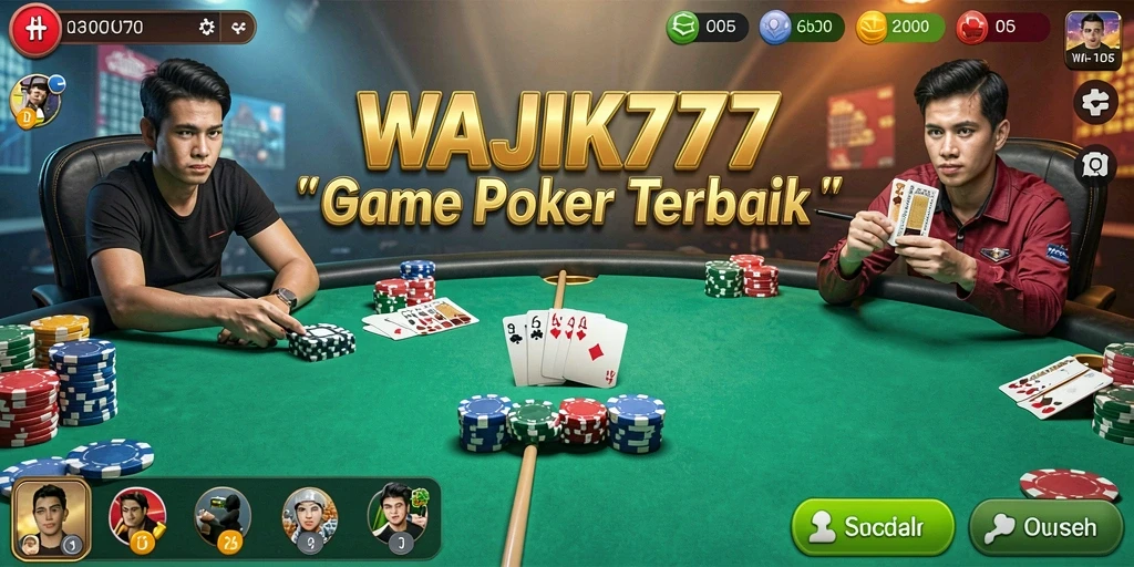 Tampilan gameplay poker yang seru dan menarik.