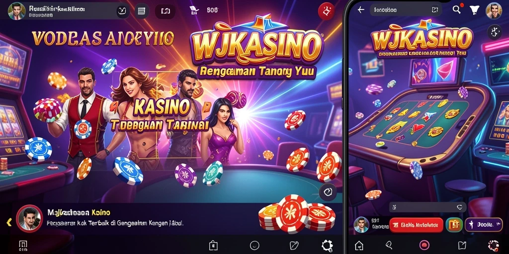 Tampilan menarik gameplay Kasino WJKASINO yang mendebarkan.